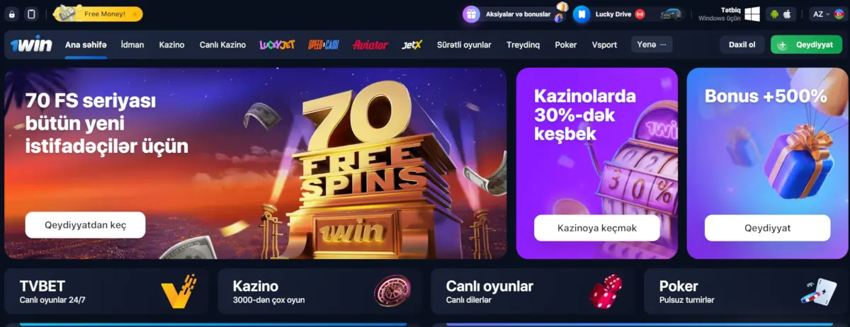 1Win - Azərbaycanda mərc və kazino platforması 1Win Azərbaycanda